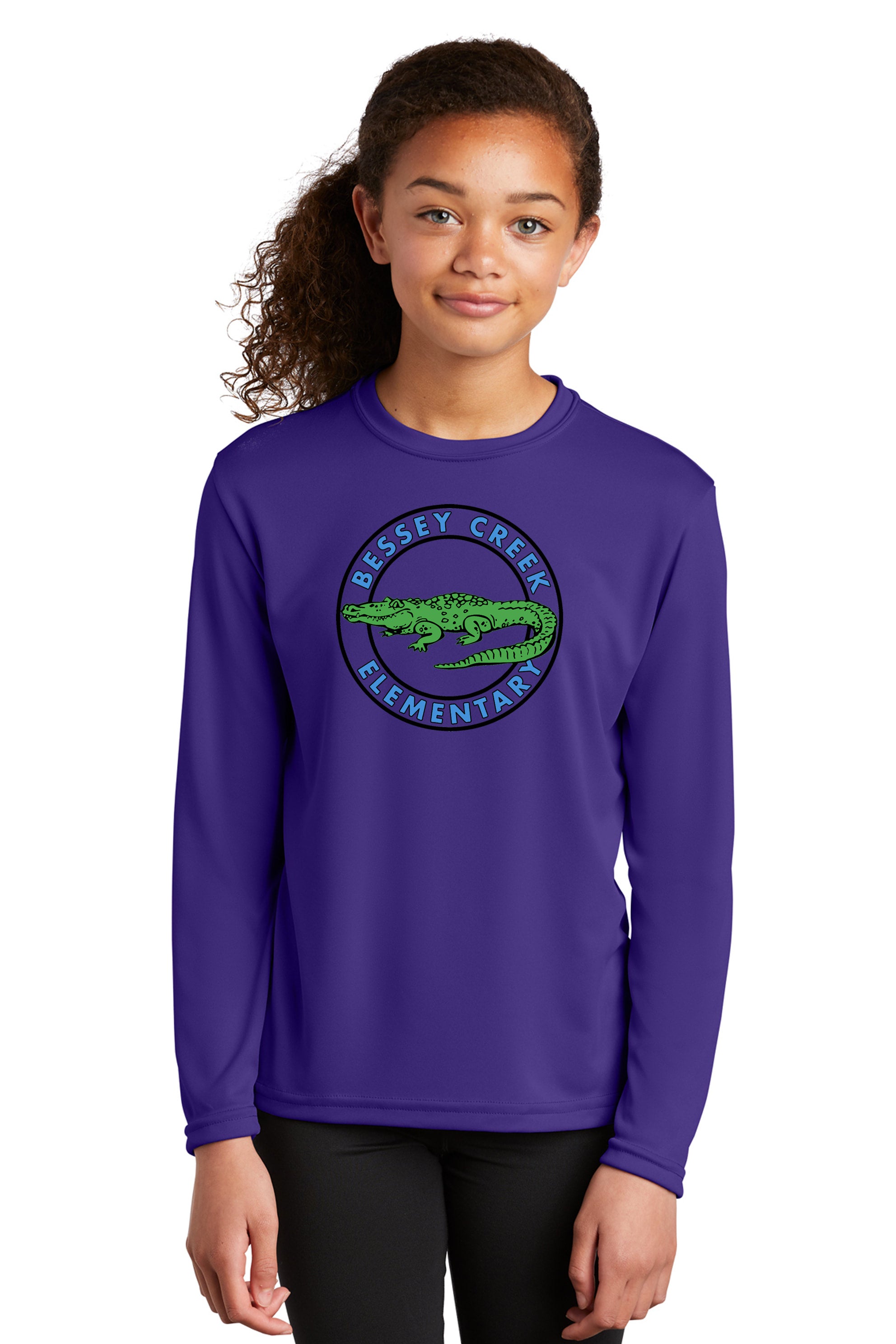 Dri Fit Long Sleeve Purple Bessey Creek Elementary PTA